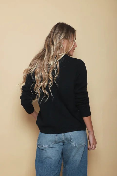 Sweater EIFFEL Tejido Grueso con Piedras GUL651