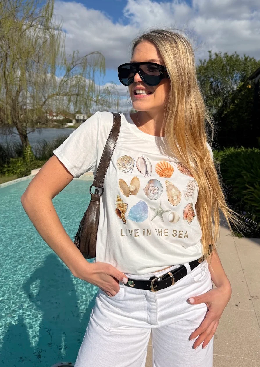 Remera LIVE IN THE SEA  GU336793