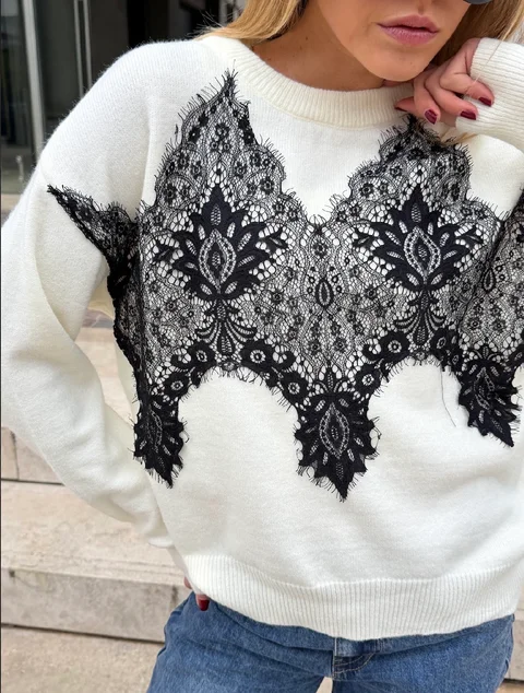 Sweater ZAMA Bremer C/ Encaje GUL667