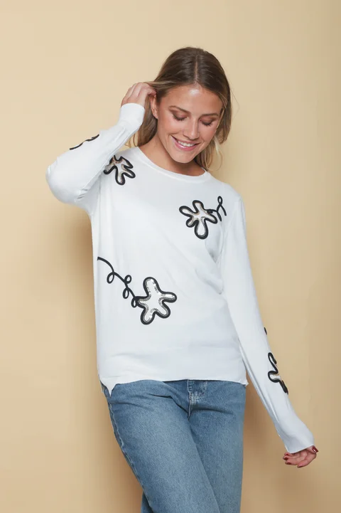Sweater FENNY Bremer Bordado c/ Lentejuelas GUL682