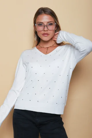 Sweater SENA Bremer c/ Strass GU615 - Vista 3