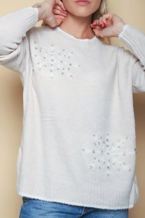 Sweater MARKS Mohair con Piedras GUA138