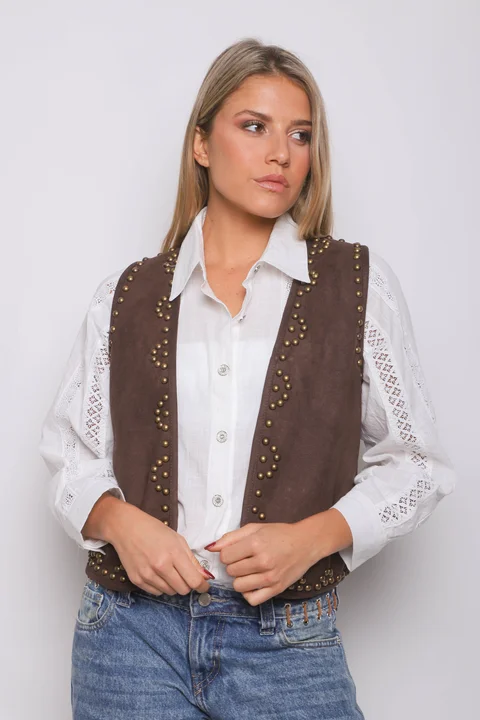 Chaleco RAWSON Gamuza Tachas GU70278