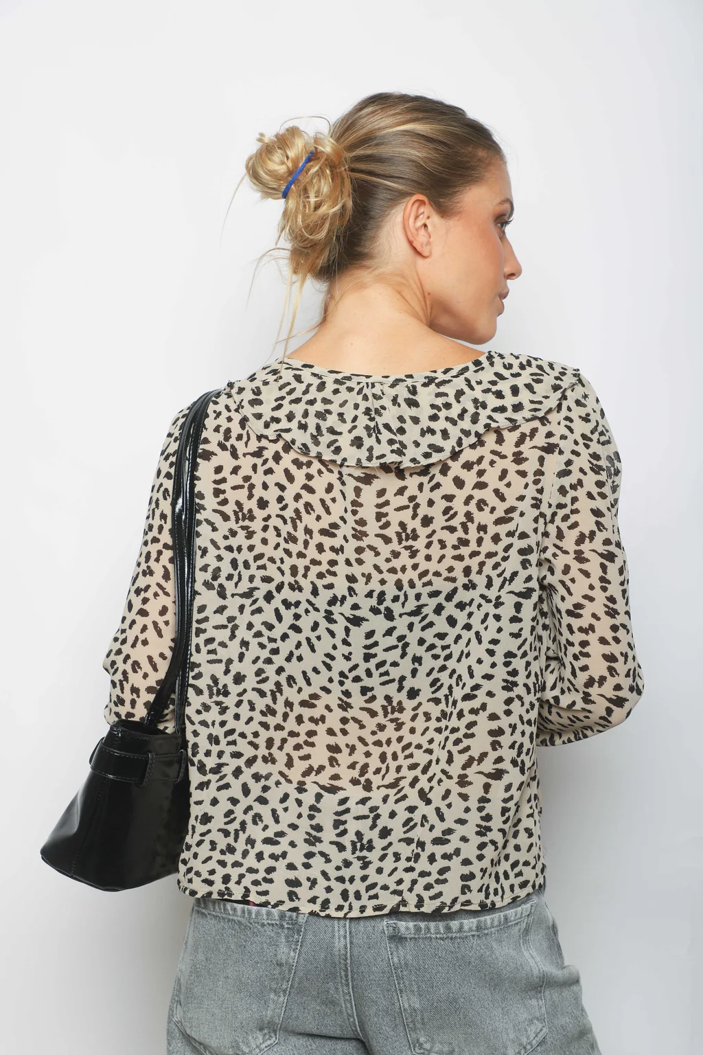 Blusa SOFIA Gasa c/ Volados GU59