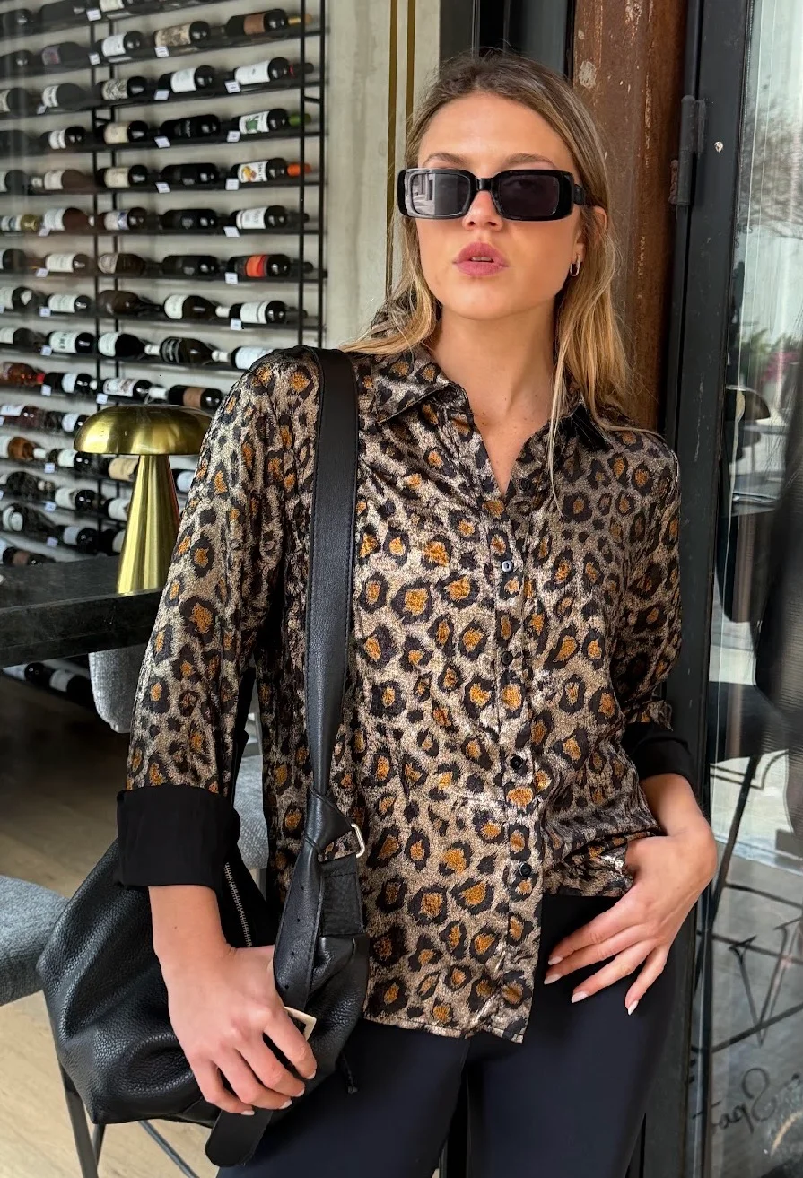 Camisa LEOPARD Satin Print GU70062