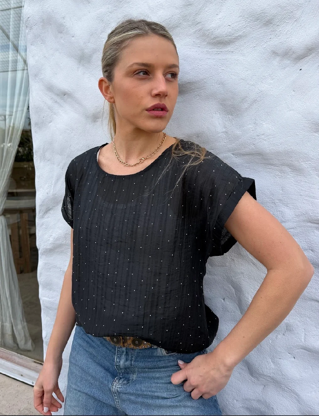 Remera ALICE Premium Bambula con Strass GU6222