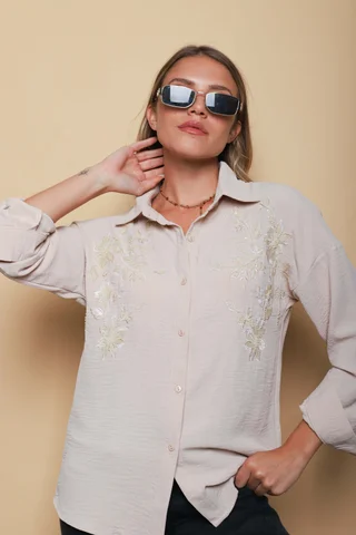 Camisa DAMARIS Bordada GU70264 - Vista 4