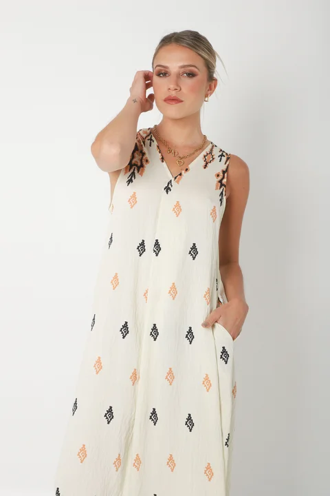 Vestido Mandarin PRETTY c/ Bolsillos GU252