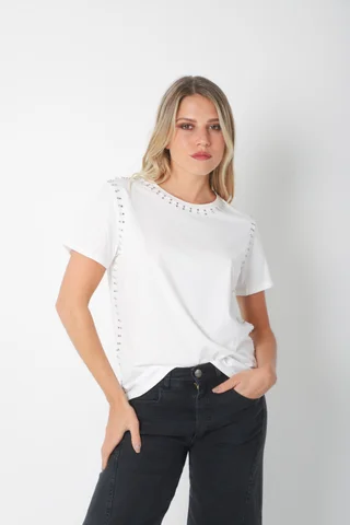 Remera SENSU Algodon Lycra c/Tachas GU733 - Vista 4