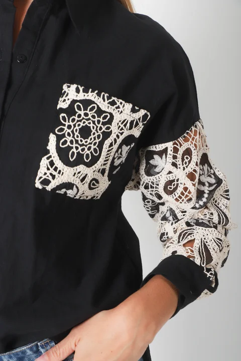 Camisa MARLENE Lino con Bordado GUK70168