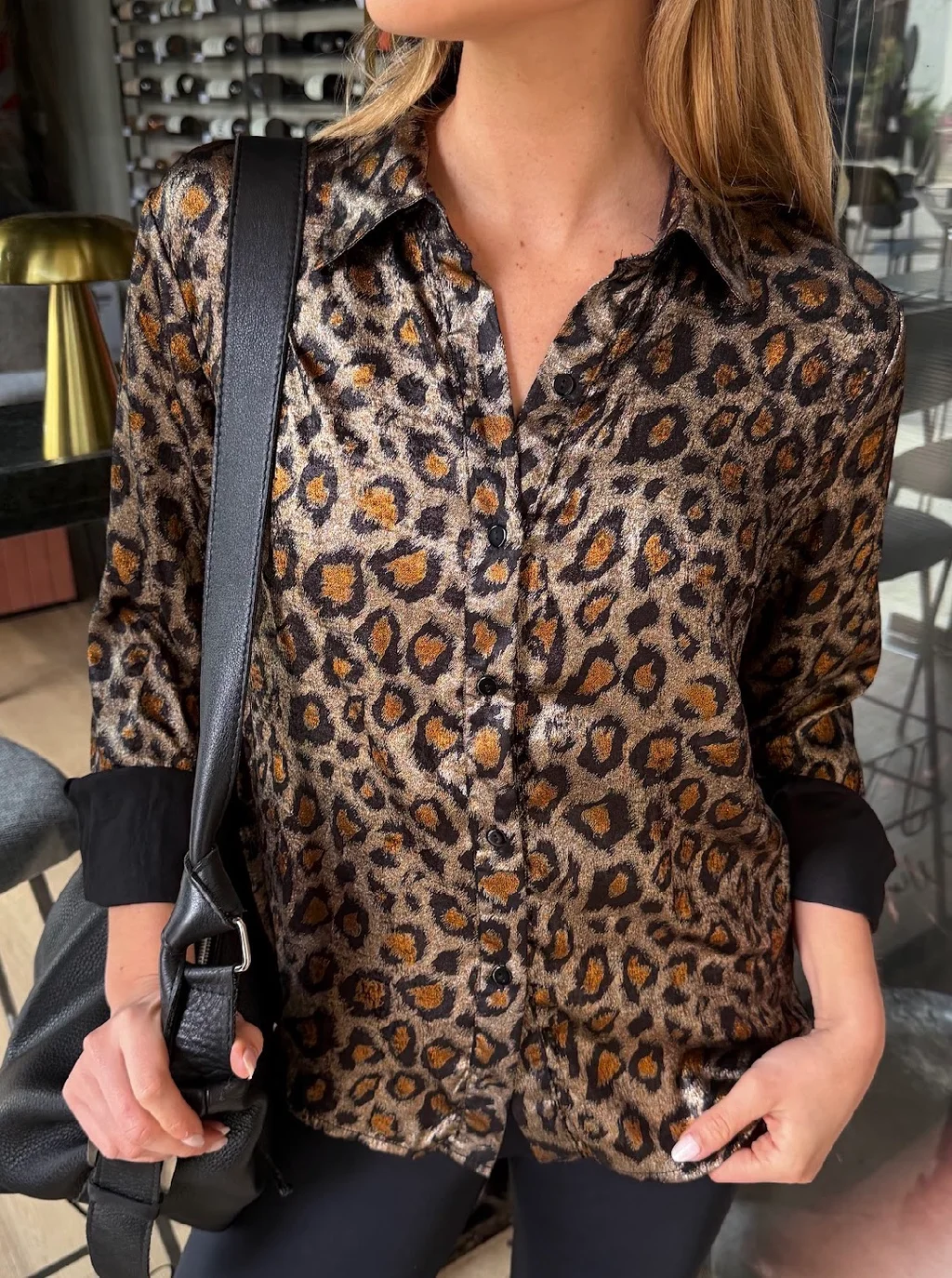 Camisa LEOPARD Satin Print GU70062