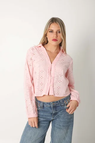 Camisa BULERY Corta Broderie Calada GU70120 - Vista 3