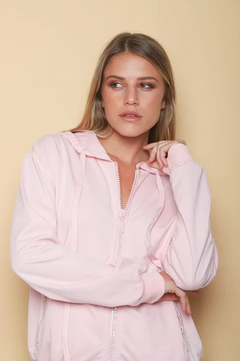 Campera  Siena White  Brillos  Cierres  GUK166