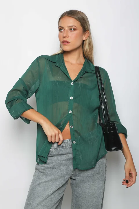 Camisa DORAL Gasa c/ Botones con Brillos GU0345