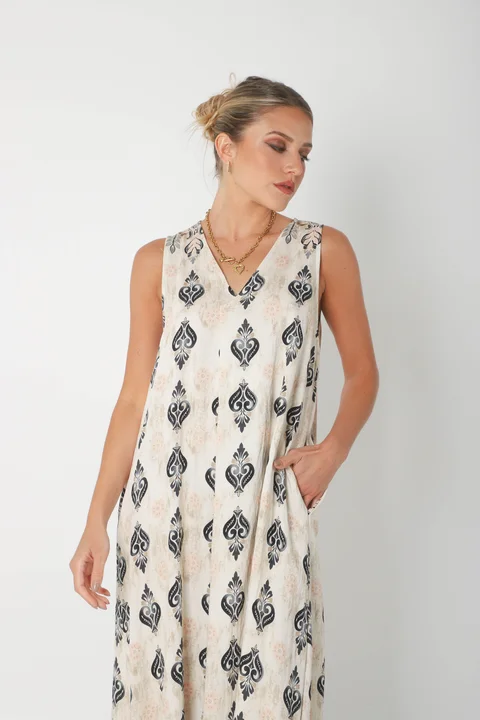 Vestido Mandarin Oriental c/ Bolsillos GU252