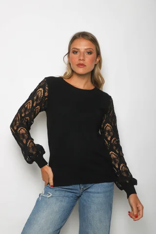 Sweater MELROUSE Bremer c/ Guipiur en mangas GUL600 - Vista 5