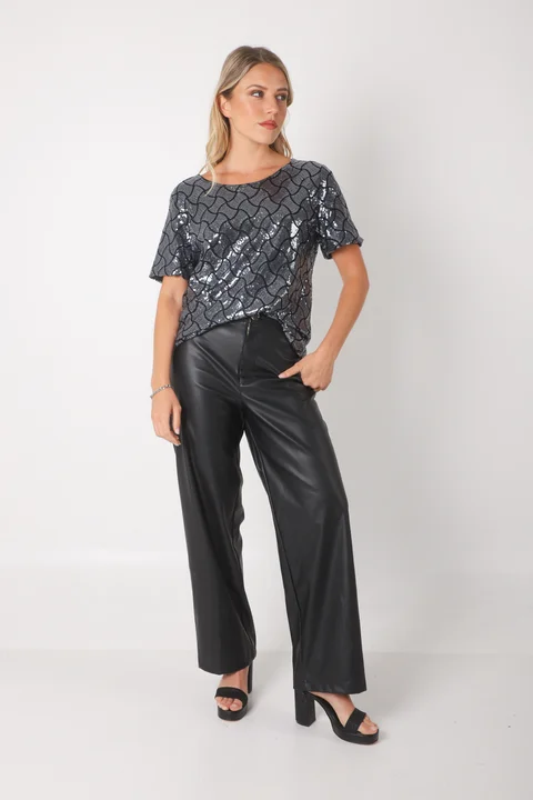 BLUSA DIAMONDS c/lentejuelas GU5196