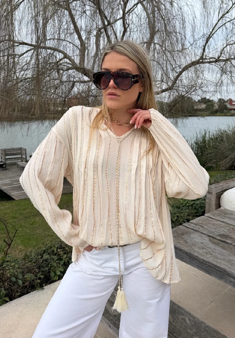Blusa FARAH Rayada Lurex GU6216