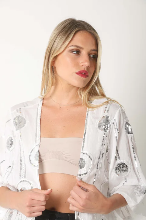 Kimono CIRCIE c/ Lentejuelas Bordadas GU5174