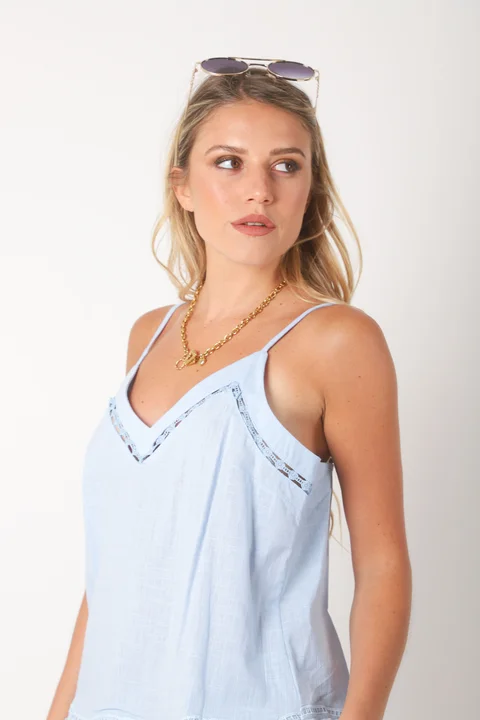 Musculosa JERI Lino bordada GU0537