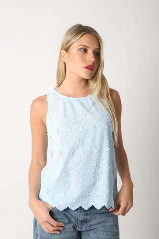 Musculosa CATTANIA  Bordada GU5157 - Vista 6