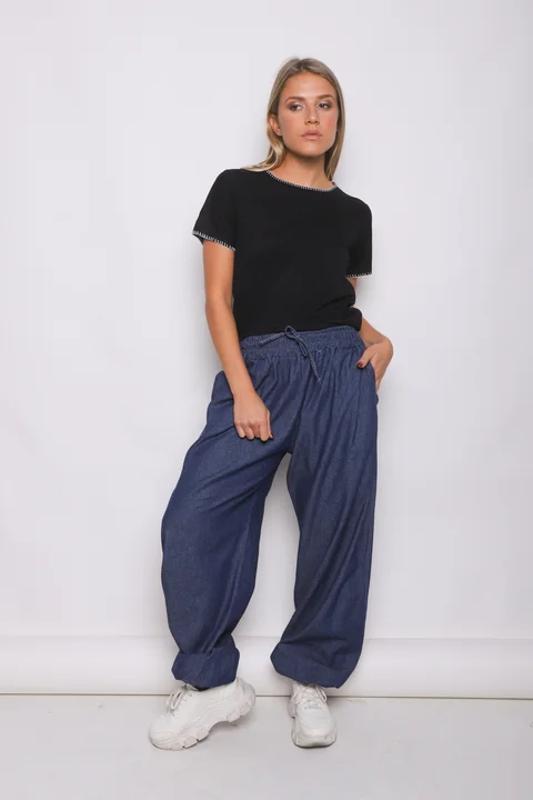 Pantalon Aladin Denim Jogger c/ Bolsillos