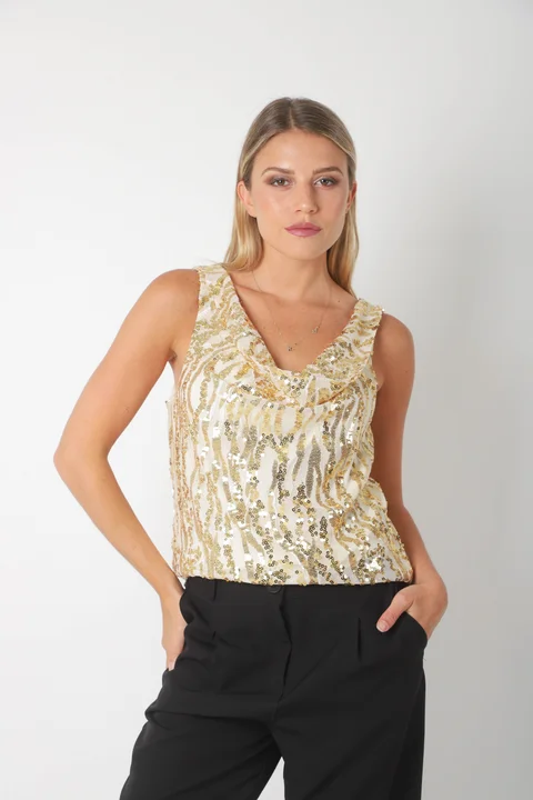 Musculosa Sarus Lentejuelas GU4040