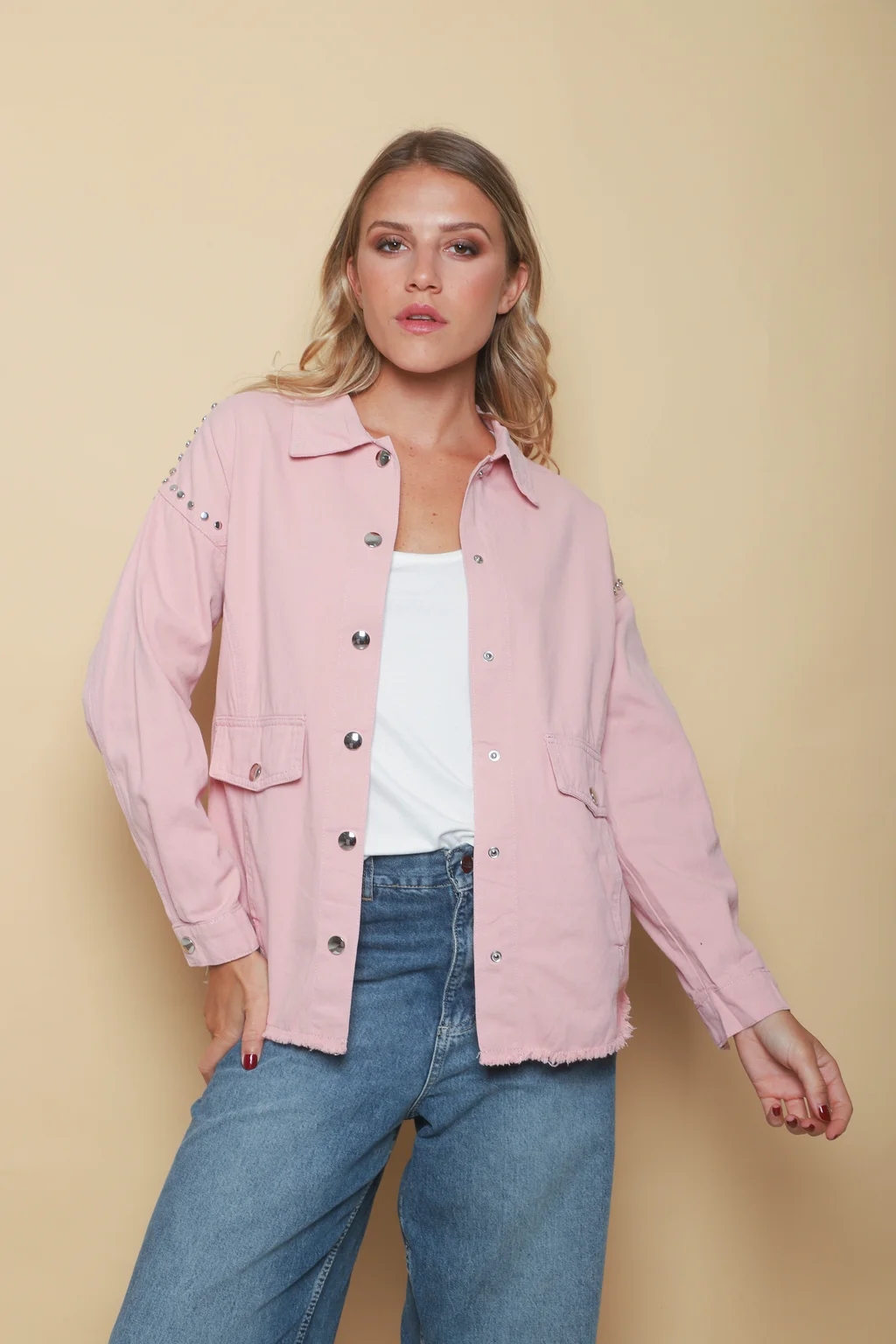 Camisaco RAPSODY gabardina c/tachas GUK70170