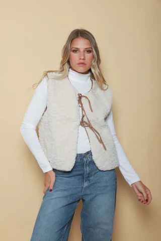 Chaleco Swiss Corderito c/ Tiras y Bolsillos GUK70068 - Vista 4