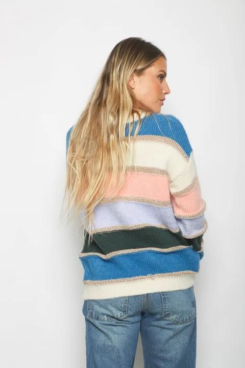 Sweater Giulia Rayado con Lurex GU21151