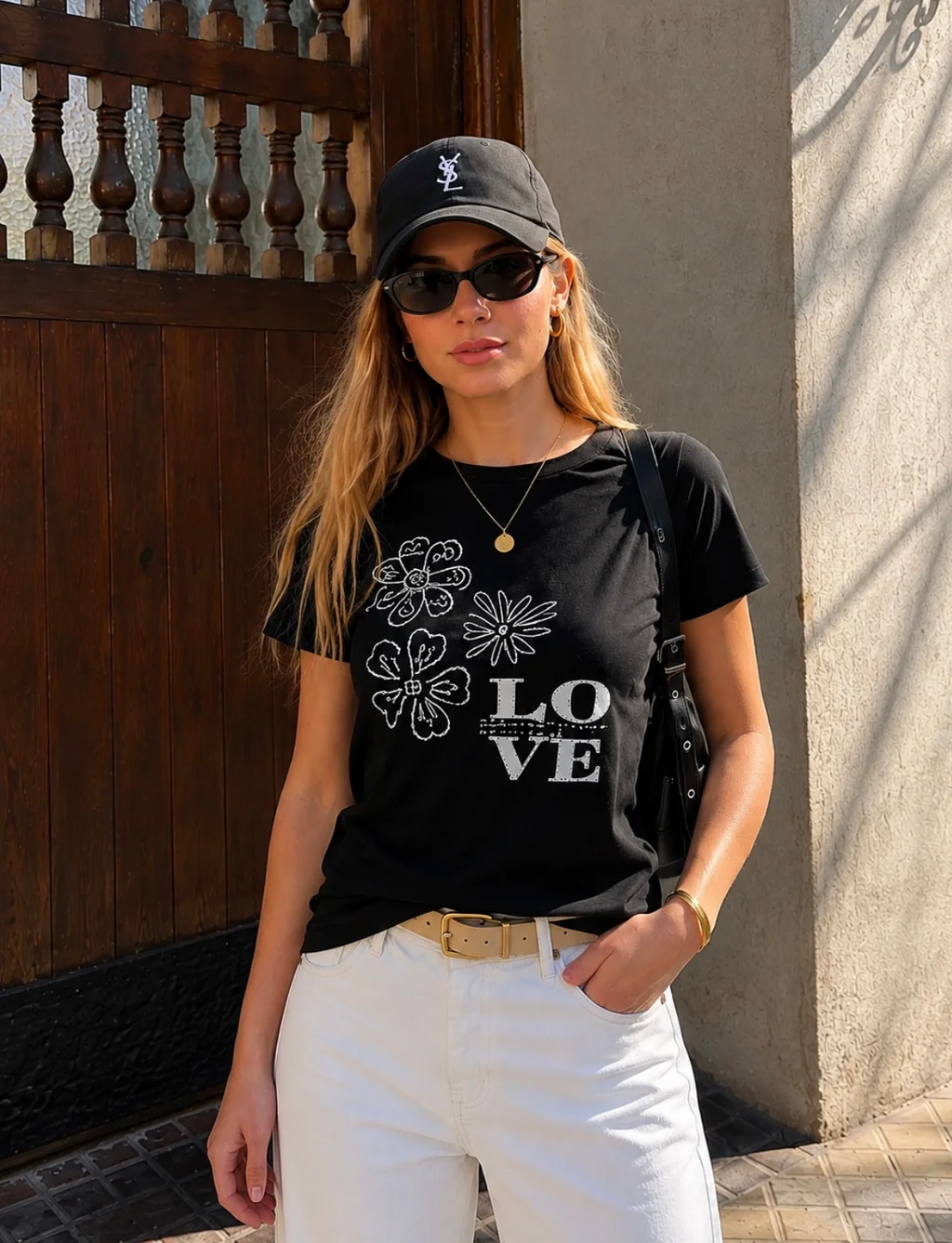  Remera Bordada LOVE CON FLORES GU278762