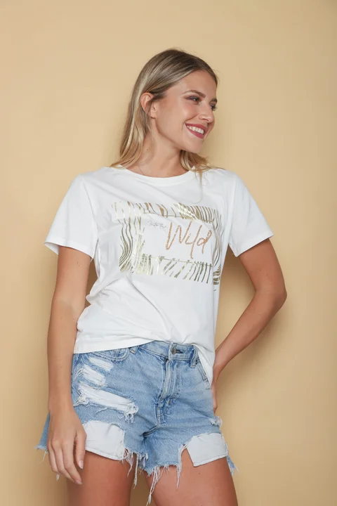 Remera WILD c/piedras GU5191