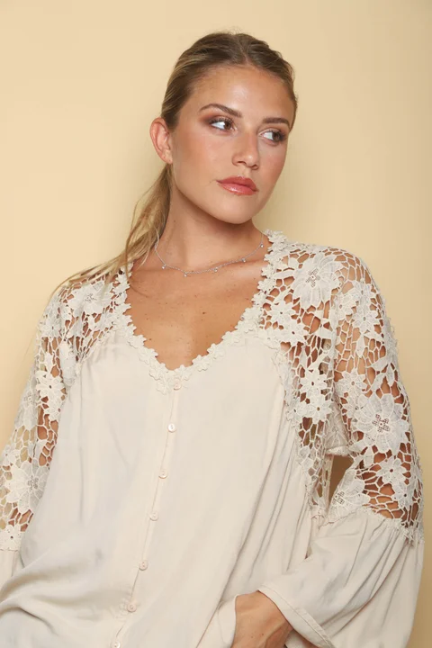  Camisa DESTINY con Guipiur GUK3