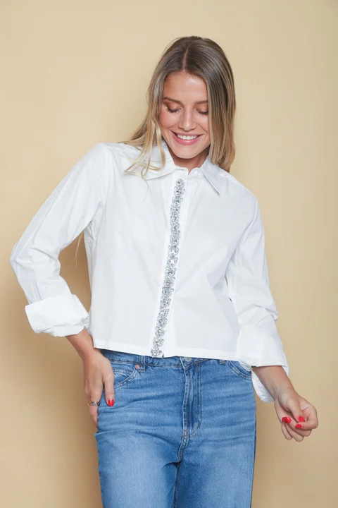 Camisa Bijou con Piedras GUK70059
