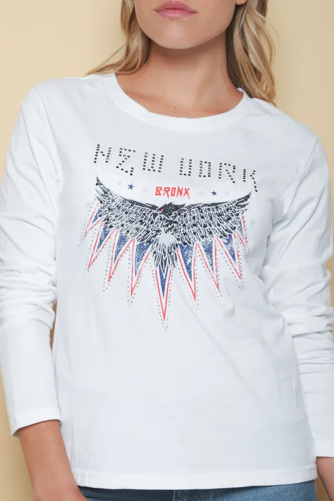 Remera NEW YORK c/strass GUK70035