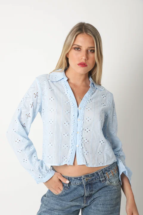 Camisa BULERY Corta Broderie Calada GU70120