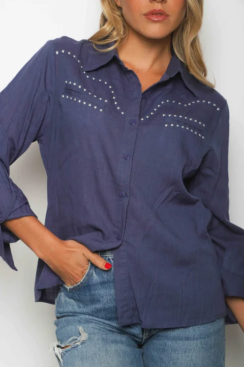 Camisa BANGKOK Lino c/tachas GUP33011