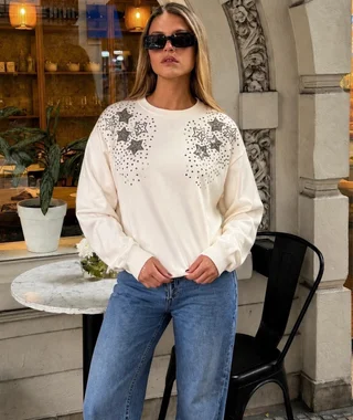 Sweater ZACHER c/ Apliques GU250560 - Vista 1