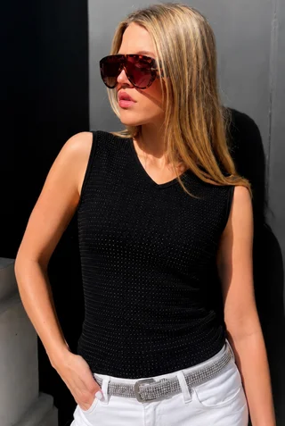 Musculosa Lulu Lurex con Tachitas GU32674 - Vista 6