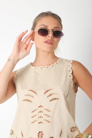 Musculosa MAJO Broderie c/bordado y calada GUK70149 - Vista 3