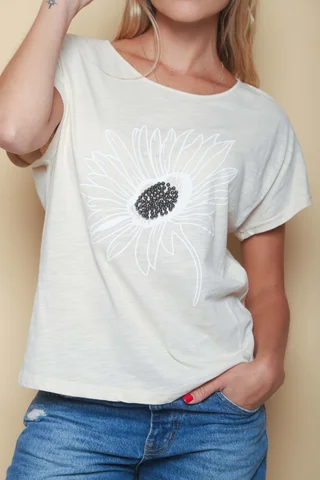 Blusa SUASI Lino c/ Piedras GU70104 - Vista 4