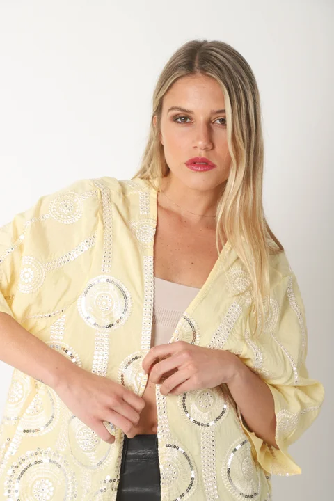 Kimono CIRCIE c/ Lentejuelas Bordadas GU5174