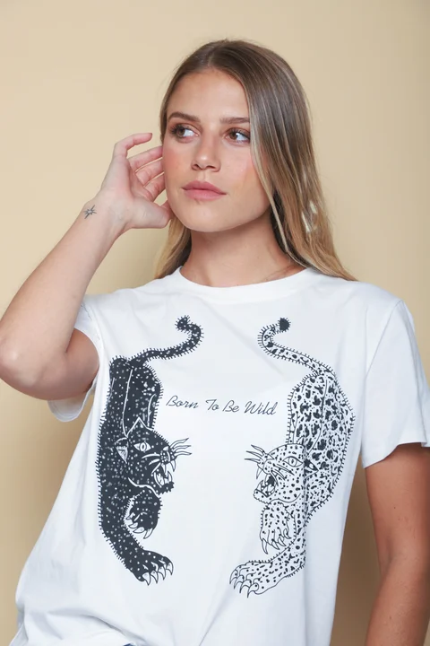 Remera BORN TO BE WILD c/ Piedras GU5190