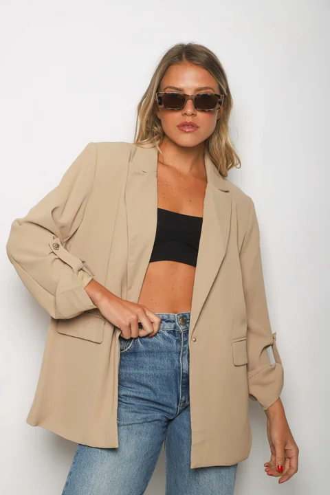 Blazer VICENA Sastrero Forrado con Boton Strass GUP33021