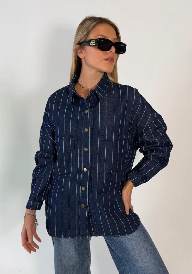 Camisaco VANITY Denim Rayado GU 70273