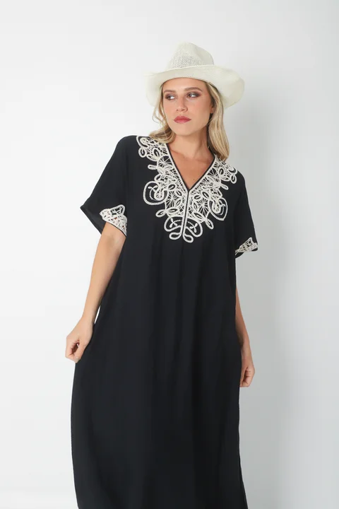 Vestido Tunica PARU de Lino Bordado GU2527