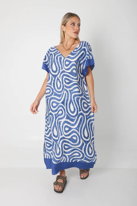 Vestido DOMINIQUE MAREAS LINO GUK70143-1