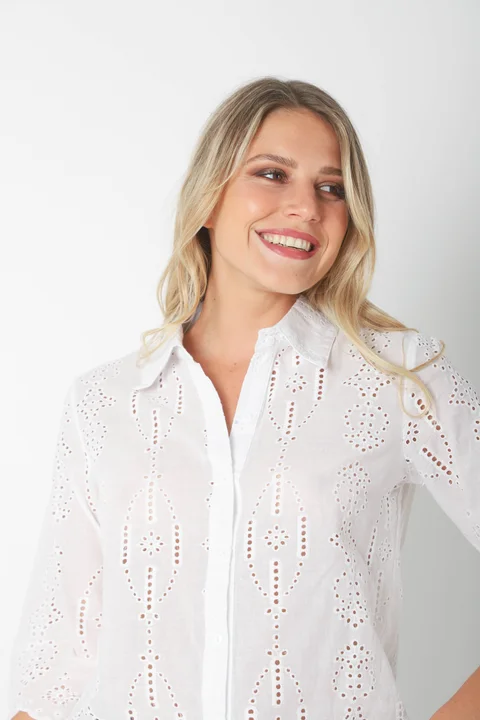 Camisa CARNAVAL Broderie Manga 3/4 GUK4009