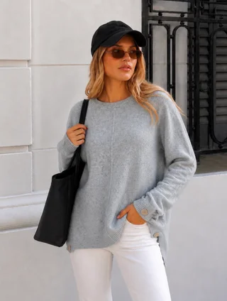 Sweater BIRMANA Largo Bremer  con Botones GUL808 - Vista 2