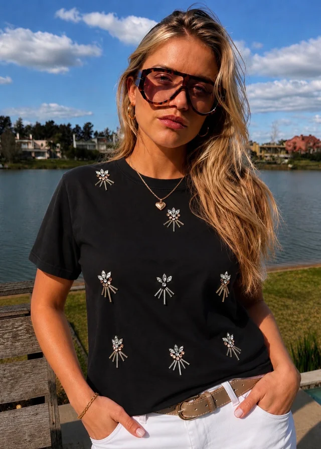 Remera KIARA c/ Piedras y Canutillos GU70124